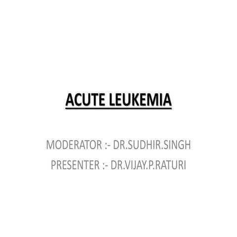Acute leukemia