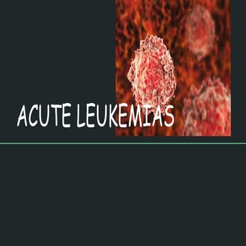 Acute myeloid leukemia | PPTX
