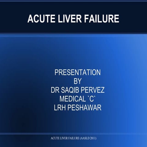 Acute liver failure