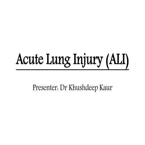 Acute lung injury