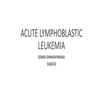 Acute lymphoblastic leukemia
