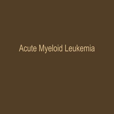Acute myeloid leukemia