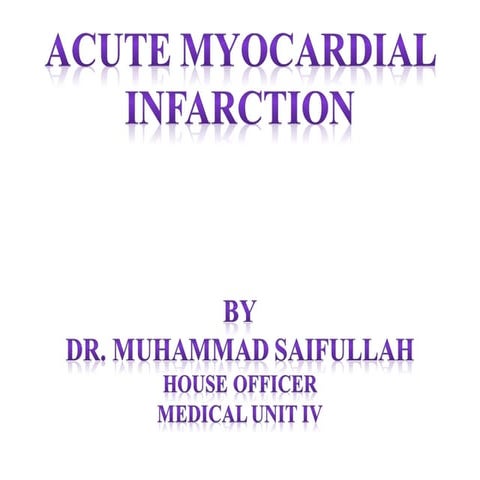 Case presentation on Myocardial Infarction | PPTX