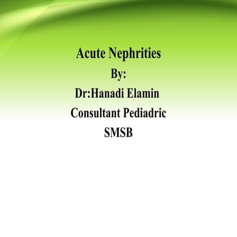 Post infectious glomerulonephritis, PIGN | PPTX