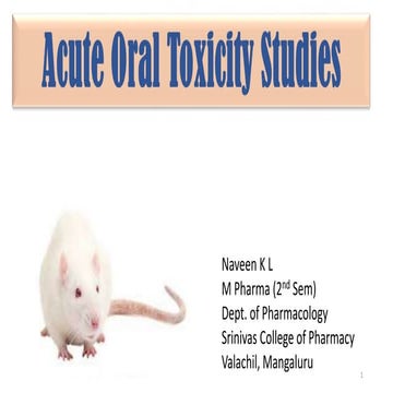 OECD Guideline For Acute oral toxicity (TG 423)
