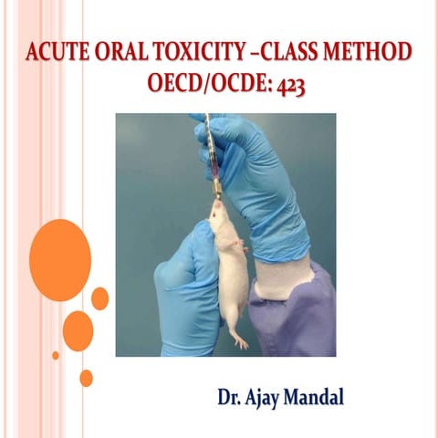 Acute oral toxicity –acute class method