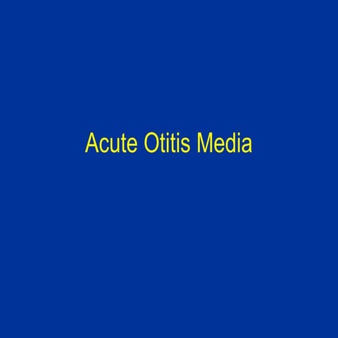 Acute otitis media