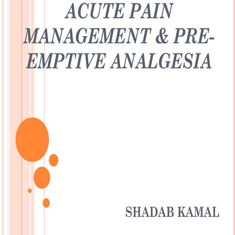 Acute pain management & preemptive analgesia (3)