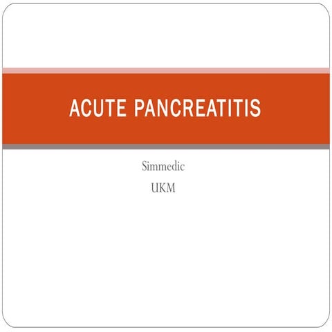 Acute Pancreatitis