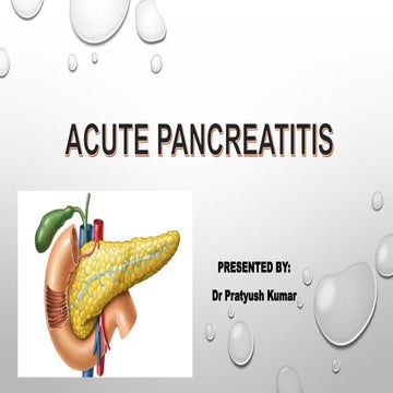 ACUTE PANCREATITIS and surgical management