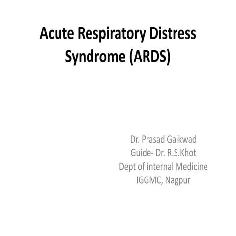 Acute Respiratory Distress Syndrome ARDS