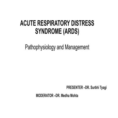 ACUTE RESPIRATORY DISTRESS SYNDROME pptx