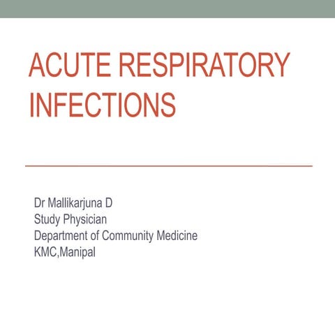 Acute respiratory infections