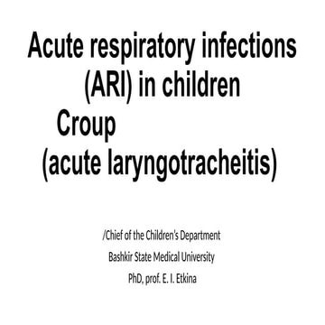 Acute respiratory diseases in children | PPT