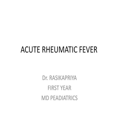 Acute rheumatic fever