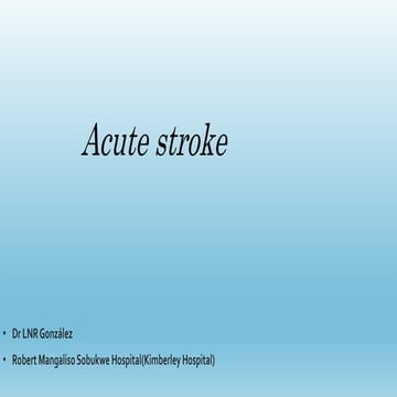 Acute stroke 2019