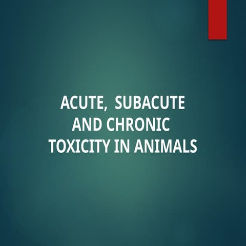 Acute, sub-acute and Chronic oral studies (OECD).