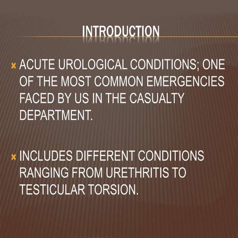 Acute urological conditions