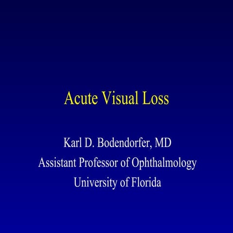 Acute visual loss