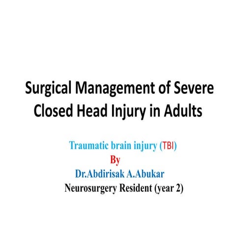 Acut traumatic brain injury