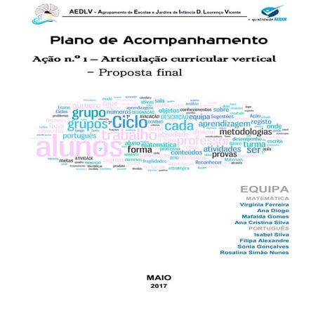 Articulação curricular vertical PROPOSTA