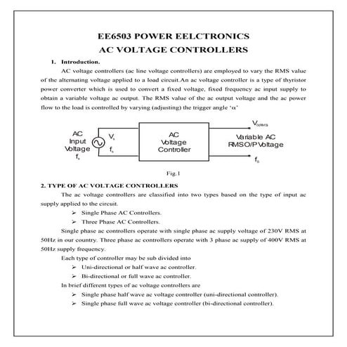 ac voltage controllers.pdf, Power systems