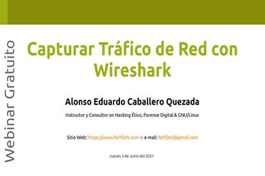 Webinar Gratuito: Capturar Tráfico de Red con Wireshark