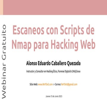 Webinar Gratuito: Escaneos con Scripts de Nmap para Hacking Web
