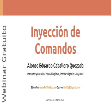 Webinar Gratuito: Inyección de Comandos