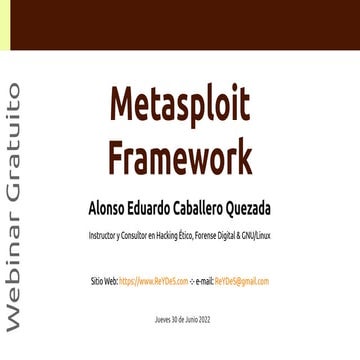 Webinar Gratuito: Metasploit Framework