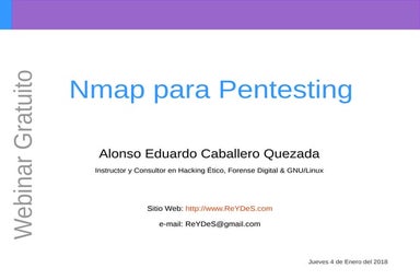 Webinar Gratuito: "Nmap para Pentesting"