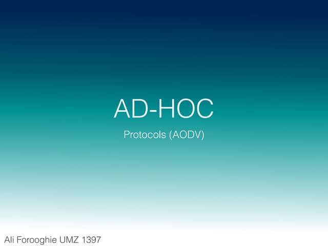 Ad hoc