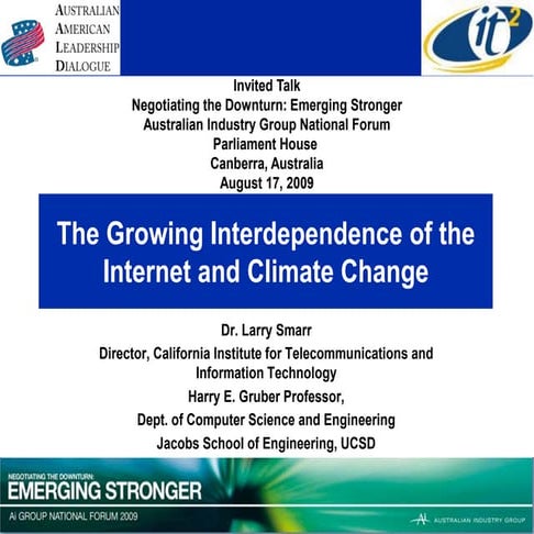 The Growing Interdependence of the Internet and Climate Change