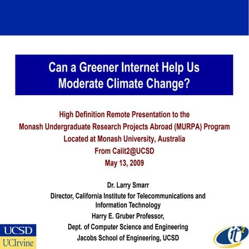 Can a Greener Internet Help Us Moderate Climate Change?