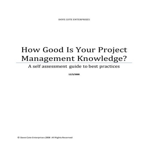 PMP assessment exam 1.1 | DOCX
