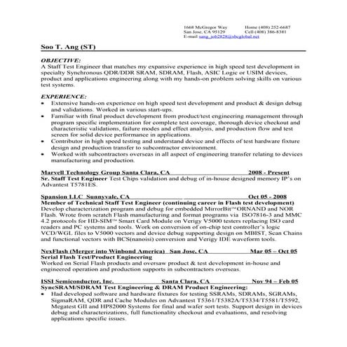 st ang resume 2016