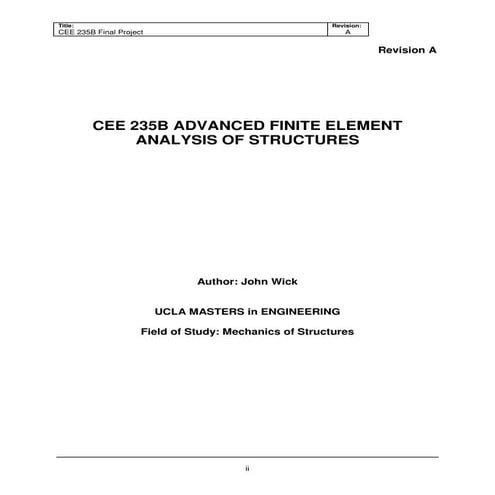 CEE 235B Final Project_John_Wick