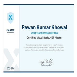 Pawan Kumar Khowal - VB.Net Master