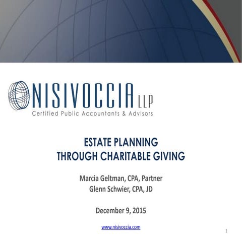 Estate Planning Through Charitable Giving