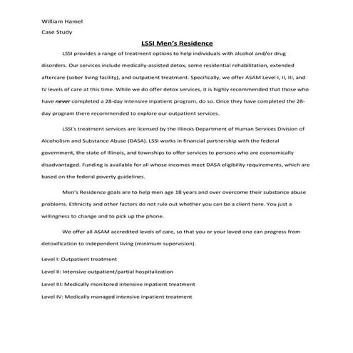 Example SA Assessment Diagnosis | PDF