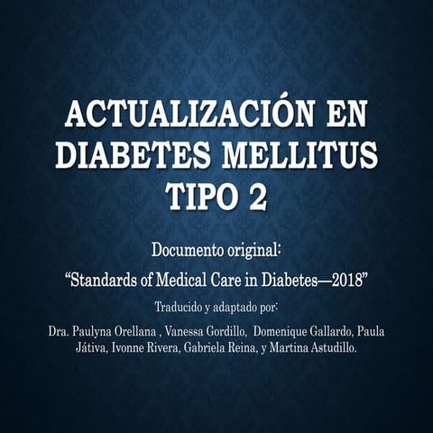 Ada 2018. standards of medical care in diabetes—2018 | PPTX