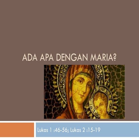 Ada apa dengan maria