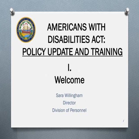 Americans With Disabilities Act Training Presentation (ADA) | PPTX
