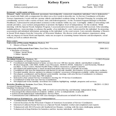 Anne Hughes LMSW Resume | DOCX