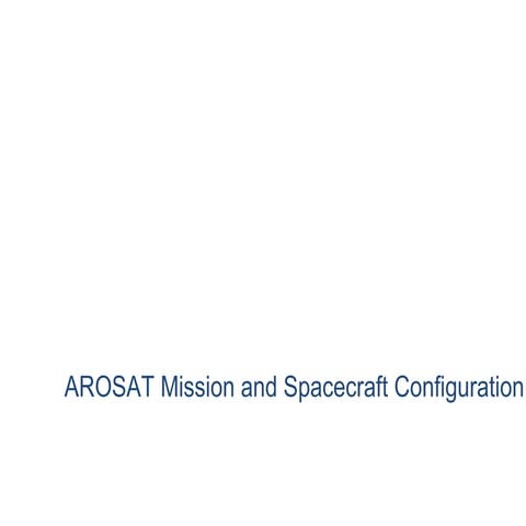 AROSAT_updated-spacesegment_presentation_NO_loghi