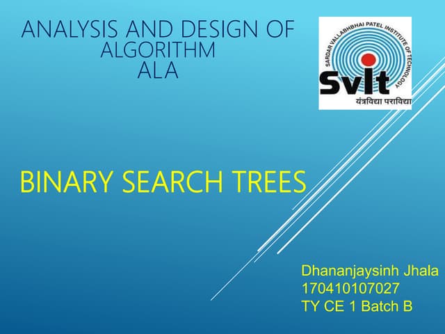 Binary search trees
