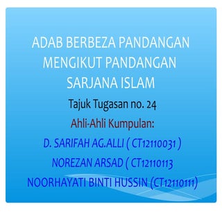 Adab Berbeza Pandangan Mengikut Sar...