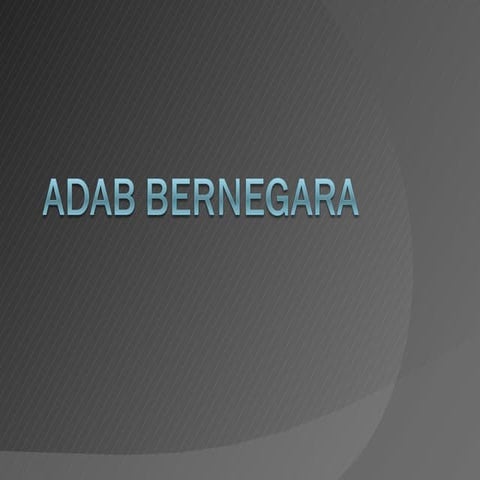 Adab Bernegara