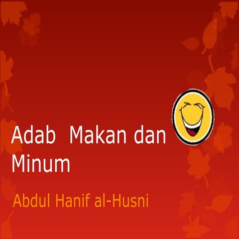 Adab  makan dan minum