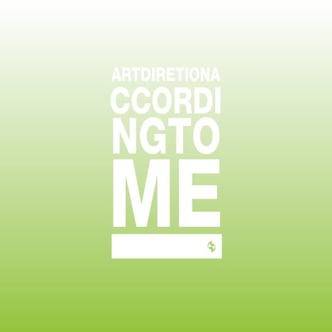 Art Direction according to me